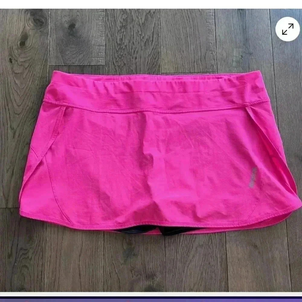 Reebok Hot Pink Athletic Skirt Size L Tennis Golf Pickleball Activewear w/Shorts
